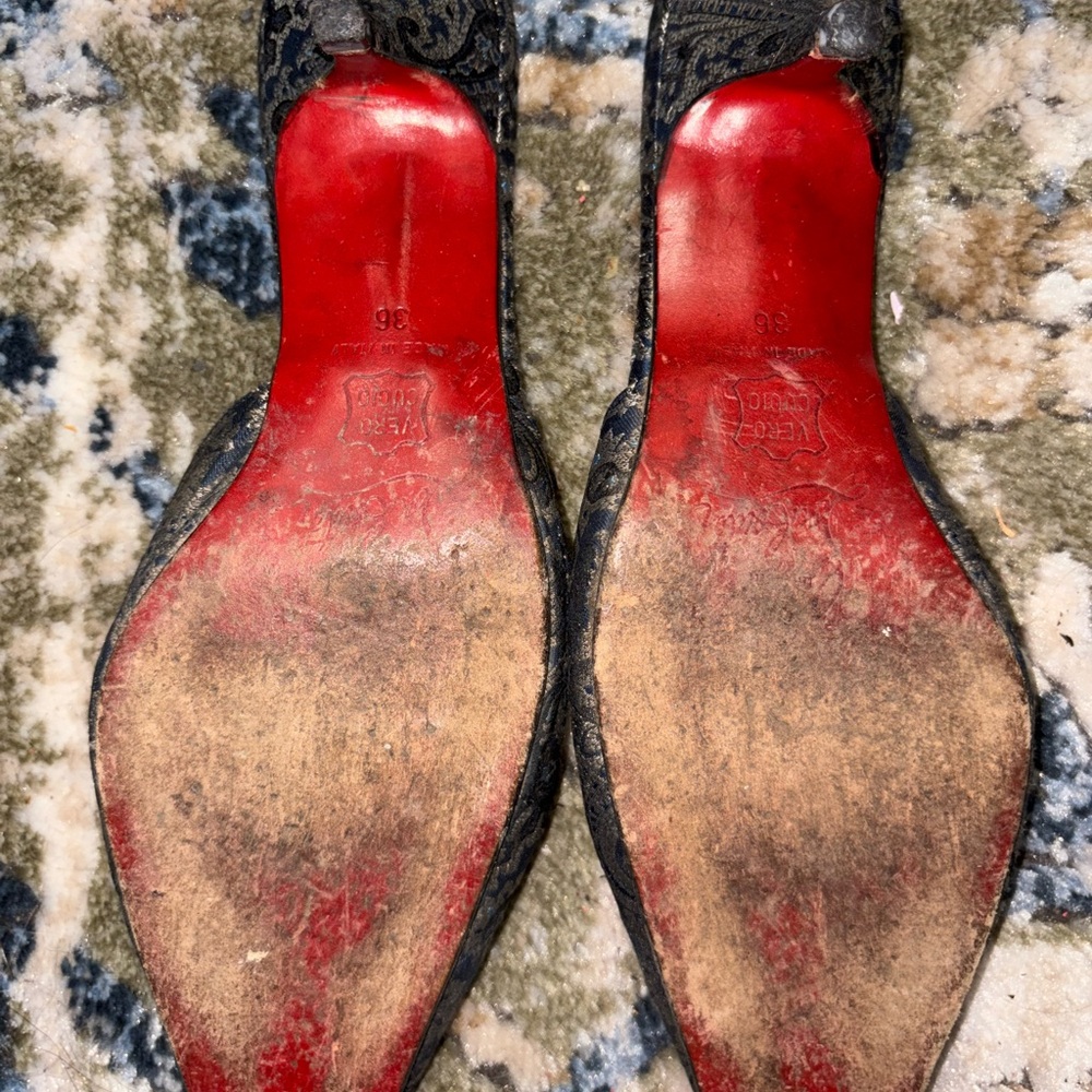 Christian Louboutin Black and Red Heels